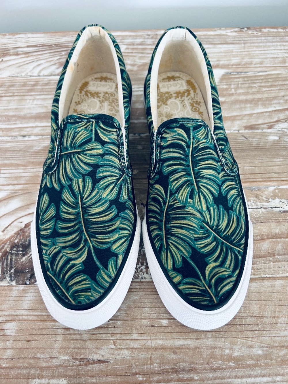 NWOB Keds x Rifle Paper Co. Anchor Slip-On in "Paper Palms" Size 9